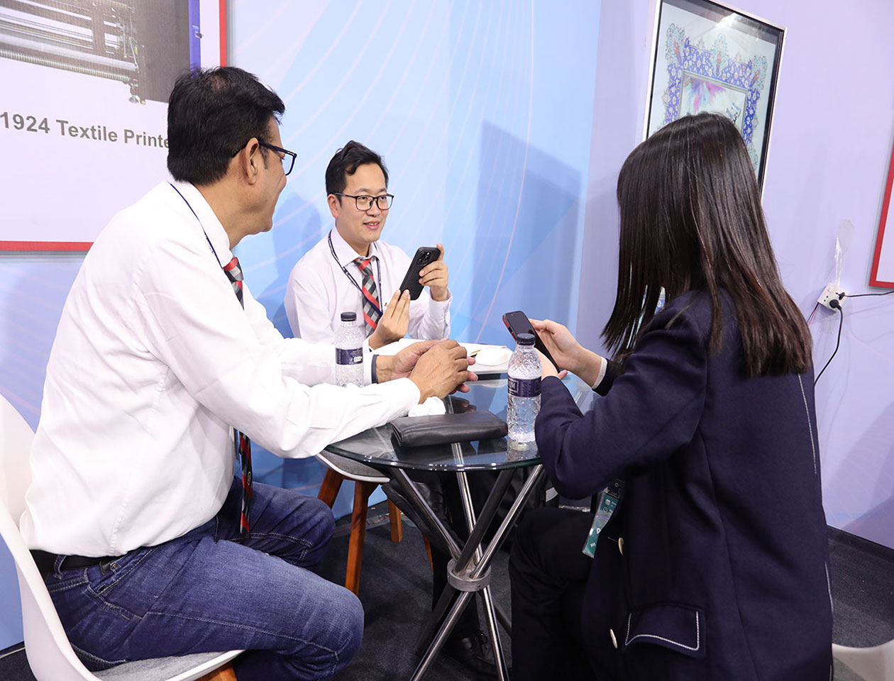 DCATEK team and technology partners at an industry exhibition